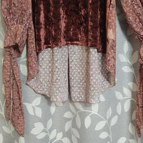 Ivy Jane Velvet and Chiffon Women's Top size L - Picture 4 of 10